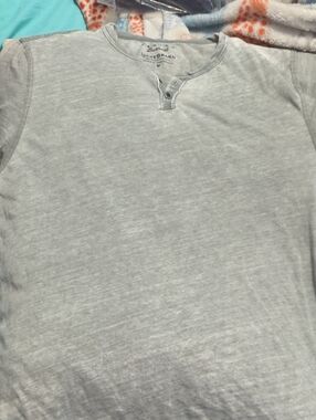 Lucky Brand Light Gray Henley T-Shirt
